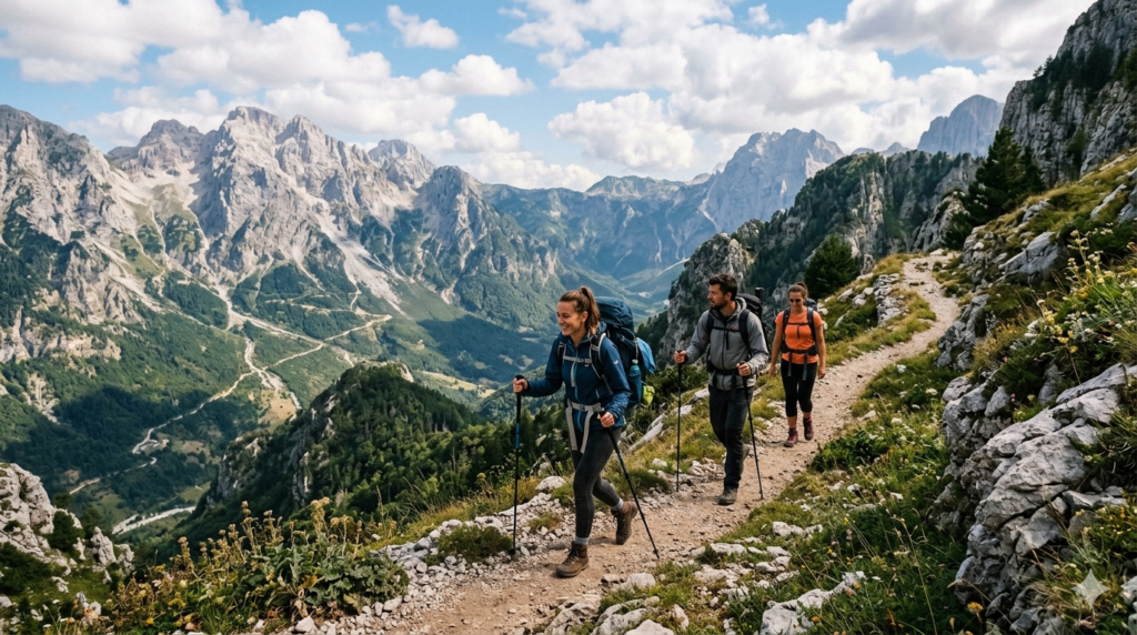 hiking in albania